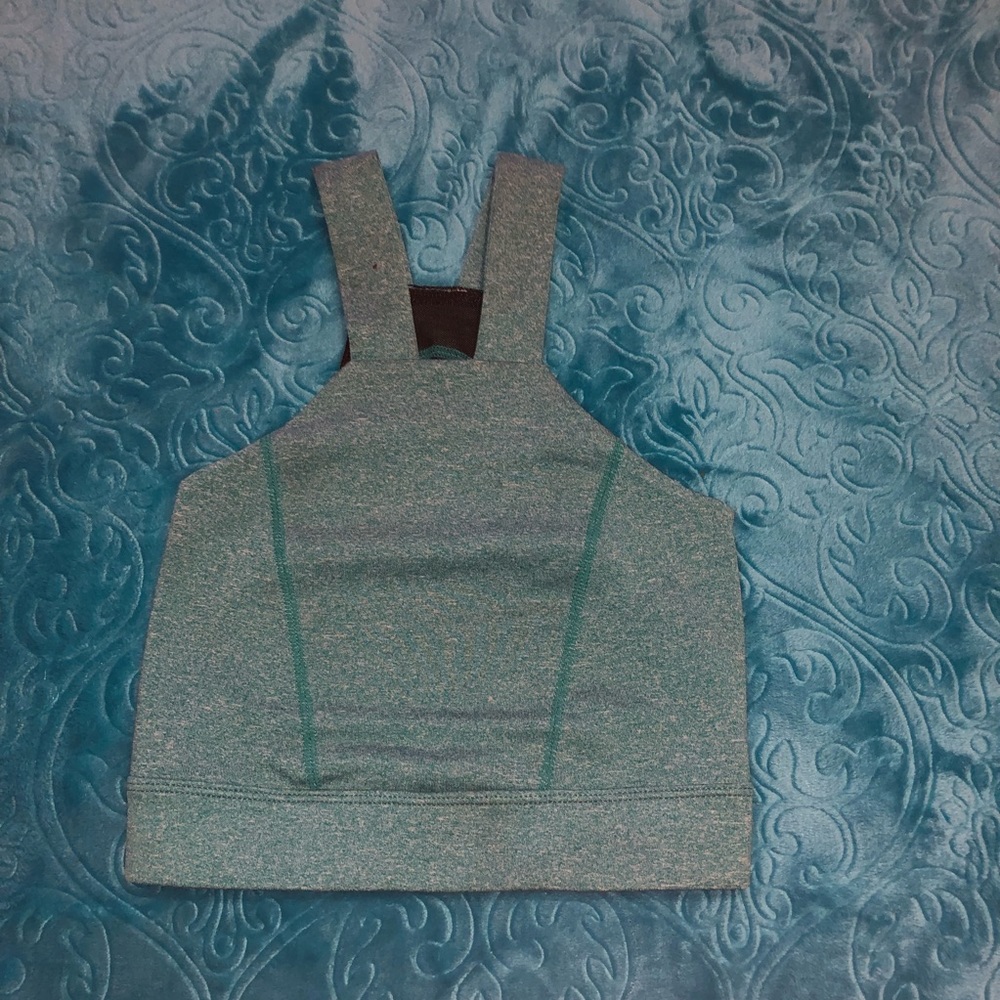 Blue/black neck sports bra size s never worn